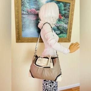 Coach Spectator Ashley gray-white shoulder bag